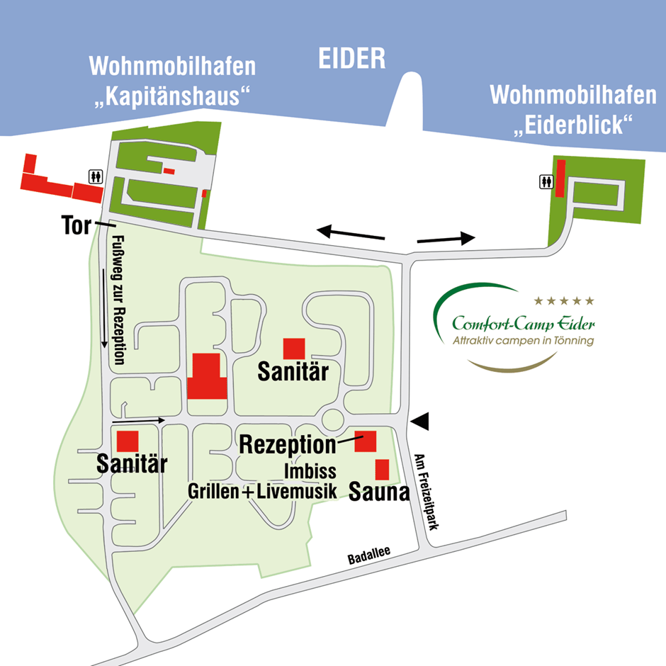 Wohnmobilhafen, Wohnmobilplatz, Campingplatz, Camping, Eiderstedt, Nordsee, Tönning, St. Peter-Ording